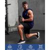 image:imageRoadbox Mens Workout Sleeveless Hoodie Quick Dry Athletic Hooded Tank Tops Lightweight Gym Running Muscle Cut Off T ShirtsNavy