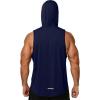 image:imageRoadbox Mens Workout Sleeveless Hoodie Quick Dry Athletic Hooded Tank Tops Lightweight Gym Running Muscle Cut Off T ShirtsNavy