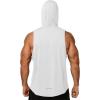 image:imageRoadbox Mens Workout Sleeveless Hoodie Quick Dry Athletic Hooded Tank Tops Lightweight Gym Running Muscle Cut Off T ShirtsWhite