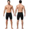 image:imageRoadbox Swim Jammers for Men Racing Athletic Quick Dry Swimsuit Endurance Training Competitive Swimming Shorts UPF 50Black  Lake Blue Stitching