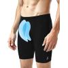 image:imageRoadbox Swim Jammers for Men Racing Athletic Quick Dry Swimsuit Endurance Training Competitive Swimming Shorts UPF 50Black