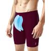 image:imageRoadbox Swim Jammers for Men Racing Athletic Quick Dry Swimsuit Endurance Training Competitive Swimming Shorts UPF 50Burgundy