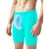 image:imageRoadbox Swim Jammers for Men Racing Athletic Quick Dry Swimsuit Endurance Training Competitive Swimming Shorts UPF 50Lake Green