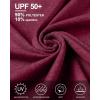 image:imageRoadbox Swim Shirts Short Sleeve for Men Sun Protection UPF 50 Fishing Rash Guard UV Gym Workout Shirt for Running OutdoorDark Red