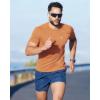 image:imageRoadbox Swim Shirts Short Sleeve for Men Sun Protection UPF 50 Fishing Rash Guard UV Gym Workout Shirt for Running OutdoorOrange
