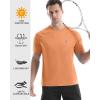 image:imageRoadbox Swim Shirts Short Sleeve for Men Sun Protection UPF 50 Fishing Rash Guard UV Gym Workout Shirt for Running OutdoorOrange