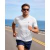 image:imageRoadbox Swim Shirts Short Sleeve for Men Sun Protection UPF 50 Fishing Rash Guard UV Gym Workout Shirt for Running OutdoorWhite