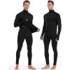 image:imageRoadbox Thermal Underwear for Men Fleece Lined Long Johns Base Layer Long Sleeve Top amp Bottom SetMock Neck Black