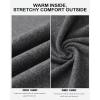 image:imageRoadbox Thermal Underwear for Men Fleece Lined Long Johns Base Layer Long Sleeve Top amp Bottom SetMock Neck Gray