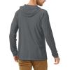 image:imageRoadbox UPF 50 Fishing Shirts for Men Long Sleeve UV Sun Protection Hoodie Outdoor Hiking Running Swimming Rash Guard2 Packdark Gray2