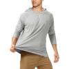 image:imageRoadbox UPF 50 Fishing Shirts for Men Long Sleeve UV Sun Protection Hoodie Outdoor Hiking Running Swimming Rash Guard2 Packgray2