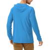 image:imageRoadbox UPF 50 Fishing Shirts for Men Long Sleeve UV Sun Protection Hoodie Outdoor Hiking Running Swimming Rash Guard2 Packgraycampanula Blue