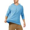 image:imageRoadbox UPF 50 Fishing Shirts for Men Long Sleeve UV Sun Protection Hoodie Outdoor Hiking Running Swimming Rash Guard2 Packlight Blue2