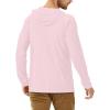 image:imageRoadbox UPF 50 Fishing Shirts for Men Long Sleeve UV Sun Protection Hoodie Outdoor Hiking Running Swimming Rash GuardNo Thumb Holeash Pink