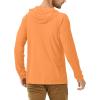 image:imageRoadbox UPF 50 Fishing Shirts for Men Long Sleeve UV Sun Protection Hoodie Outdoor Hiking Running Swimming Rash GuardNo Thumb Holeorange