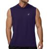image:imageRoadbox Mens Sleeveless Hoodies Tank Top UPF 50 Lightweight Workout Hooded Muscle Cut Off Shirts for Gym AthleticPurple