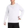 image:imageRoadbox Mens UPF 50 Sun Hoodie Jacket Full Zip UV Protection Long Sleeve Shirt Lightweight Breathable for Fishing HikingWhite