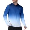 image:imageRoadbox Mens UPF 50 Sun Hoodie UV Hooded Long Sleeve Fishing Shirts Lightweight SPF Rash Guard for Outdoor Hiking SwimNavy Blue Gradient