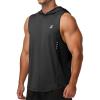 image:imageRoadbox Mens Workout Sleeveless Hoodie Quick Dry Athletic Hooded Tank Tops Lightweight Gym Running Muscle Cut Off T ShirtsBlack