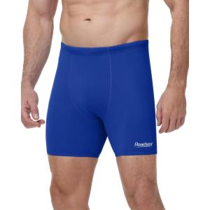 image:imageRoadbox Mens Athletic Swim Jammer Quick Dry Performance Compression UPF 50 Competitive Swimsuit Shorts for Training RacingRoyal Blue