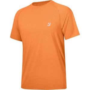 image:imageRoadbox Mens Rash Guard Short Slevee UPF 50 UV Sun Protection Water TShirts Quick Dry Swim Shirts for Surf Beach FishingBright Orange