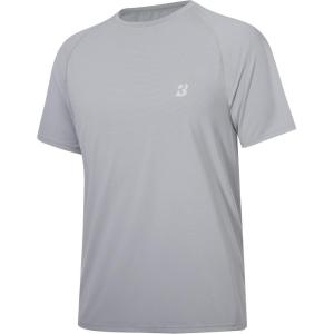 image:imageRoadbox Mens Rash Guard Short Slevee UPF 50 UV Sun Protection Water TShirts Quick Dry Swim Shirts for Surf Beach FishingLight Gray