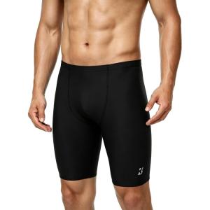 image:imageRoadbox Swim Jammers for Men Racing Athletic Quick Dry Swimsuit Endurance Training Competitive Swimming Shorts UPF 50Black
