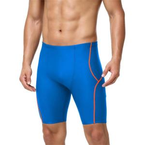 image:imageRoadbox Swim Jammers for Men Racing Athletic Quick Dry Swimsuit Endurance Training Competitive Swimming Shorts UPF 50Blue  Orange Stitching