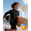 image:imageRoadbox Boys UPF 50 Zip Up Rash Guard Long Sleeve Swim Shirt Kids UV Protection Sun Shirts Quick Dry for Water Beach SurfBlack