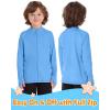 image:imageRoadbox Boys UPF 50 Zip Up Rash Guard Long Sleeve Swim Shirt Kids UV Protection Sun Shirts Quick Dry for Water Beach SurfBlue