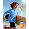 image:imageRoadbox Boys UPF 50 Zip Up Rash Guard Long Sleeve Swim Shirt Kids UV Protection Sun Shirts Quick Dry for Water Beach SurfBlue