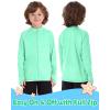 image:imageRoadbox Boys UPF 50 Zip Up Rash Guard Long Sleeve Swim Shirt Kids UV Protection Sun Shirts Quick Dry for Water Beach SurfGreen