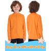 image:imageRoadbox Boys UPF 50 Zip Up Rash Guard Long Sleeve Swim Shirt Kids UV Protection Sun Shirts Quick Dry for Water Beach SurfOrange