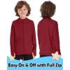 image:imageRoadbox Boys UPF 50 Zip Up Rash Guard Long Sleeve Swim Shirt Kids UV Protection Sun Shirts Quick Dry for Water Beach SurfRed