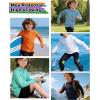 image:imageRoadbox Boys UPF 50 Zip Up Rash Guard Long Sleeve Swim Shirt Kids UV Protection Sun Shirts Quick Dry for Water Beach SurfWhite