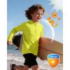 image:imageRoadbox Boys UPF 50 Zip Up Rash Guard Long Sleeve Swim Shirt Kids UV Protection Sun Shirts Quick Dry for Water Beach SurfYellow