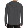 image:imageRoadbox Mens UPF 50 Sun Hoodie Long Sleeve UV Protection Fishing Shirts Lighweight SPF Hiking Running Swim Rash GuardDark Gray