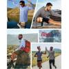 image:imageRoadbox Mens UPF 50 Sun Hoodie Long Sleeve UV Protection Fishing Shirts Lighweight SPF Hiking Running Swim Rash GuardLight Gray