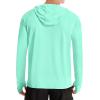 image:imageRoadbox Mens UPF 50 Sun Hoodie Long Sleeve UV Protection Fishing Shirts Lighweight SPF Hiking Running Swim Rash GuardMint Green