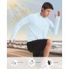 image:imageRoadbox Mens UPF 50 Sun Hoodie Long Sleeve UV Protection Fishing Shirts Lighweight SPF Hiking Running Swim Rash GuardSky Blue