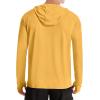 image:imageRoadbox Mens UPF 50 Sun Hoodie Long Sleeve UV Protection Fishing Shirts Lighweight SPF Hiking Running Swim Rash GuardYellow