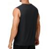 image:imageMens Workout Sleeveless Shirts Quick Dry Athletic Tank Top Lightweight Muscle Shirt for Gym Running Casual SportsBlack