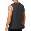 image:imageMens Workout Sleeveless Shirts Quick Dry Athletic Tank Top Lightweight Muscle Shirt for Gym Running Casual SportsDark Gray