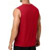 image:imageMens Workout Sleeveless Shirts Quick Dry Athletic Tank Top Lightweight Muscle Shirt for Gym Running Casual SportsRed