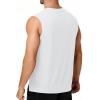 image:imageMens Workout Sleeveless Shirts Quick Dry Athletic Tank Top Lightweight Muscle Shirt for Gym Running Casual SportsWhite