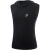 image:imageRoadbox Boys Tank Tops Athletic Compression Hoodie Shirts Sleeveless Quick Dry Sport Workout Active TShirt for Kids YouthBlack
