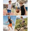 image:imageRoadbox Boys Tank Tops Athletic Compression Hoodie Shirts Sleeveless Quick Dry Sport Workout Active TShirt for Kids YouthBlack