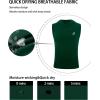 image:imageRoadbox Boys Tank Tops Athletic Compression Hoodie Shirts Sleeveless Quick Dry Sport Workout Active TShirt for Kids YouthForest Green