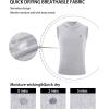 image:imageRoadbox Boys Tank Tops Athletic Compression Hoodie Shirts Sleeveless Quick Dry Sport Workout Active TShirt for Kids YouthGray