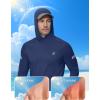 image:imageRoadbox Mens UPF 50 Sun Protection Hoodie UV Long Sleeve Fishing Shirts Lightweight Swim Rash Guard for Outdoor HikingDeep Blue